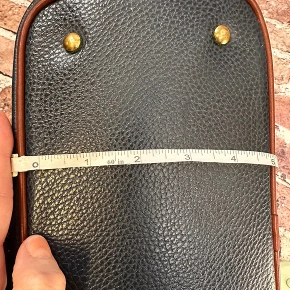 Coach Sheridan Mariel Navy Blue Pebbled Leather Dome Satchel Bag 4228 Vintage - Picture 9 of 16